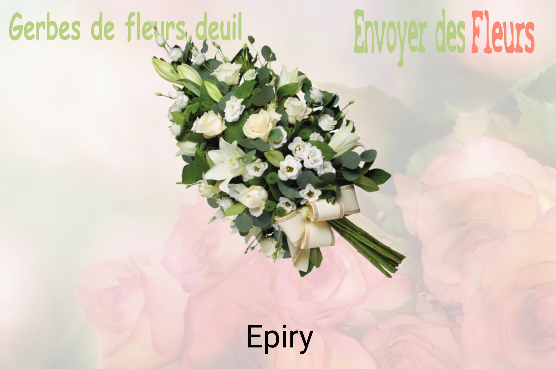 Gerbe de fleurs de deuil livrée à Epiry